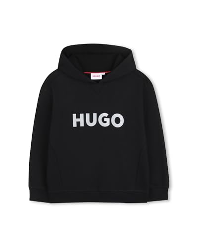 Sweat à capuche HUGO noir vêtement de sport ado pour le collège