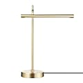 Globe Electric 52889 West 15" LED Integrated Desk Lamp, Matte Brass, 200 Lumens, Dimmer Rotary Switch