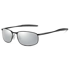 Black Frame Silver Mirrored Lens