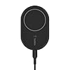 Belkin MagSafe-Compatible Magnetic Wireless Car Charger 10W - Wireless Charger, Magnetic Car Vent Phone Mount for iPhone 17, iPhone 16, 15, & 14 Series, Pixel 10 (Power Supply Included) - Black