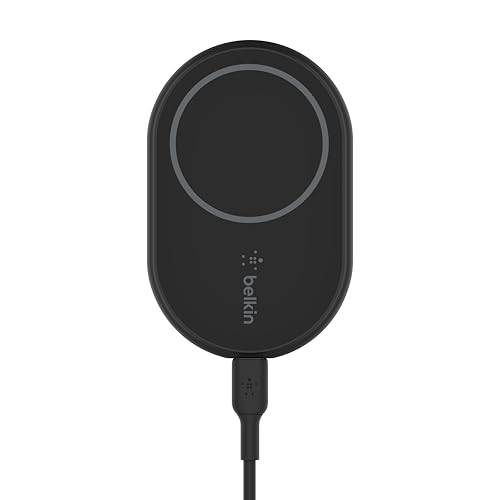 Image of Belkin MagSafe-Compatible Magnetic Wireless Car Charger 10W - Wireless Charger, Magnetic Car Vent Phone Mount for iPhone 17, iPhone 16, 15, & 14 Series, Pixel 10 (Power Supply Included) - Black