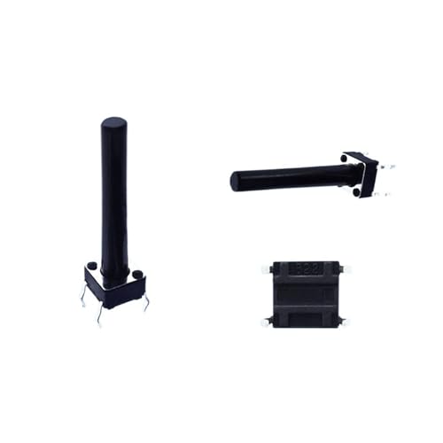 Bouton tactile 6x6mm noir de 18mm de hauteur avec broches en cuivre pour vos circuits lot de 10 - 2