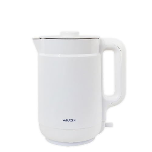 YAMAZEN 二重構造 熱くなりにくい 電気ケトル 1.5L YKPA-1215(W)/ 山善 ケトル 湯沸かし器 湯沸かしポット キッチン 新生活 家電 小型 一人暮らし ギフト プレゼント 贈り物