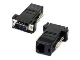 atdaraz 8x Black VGA Extender Female to LAN CAT5 CAT6 RJ45 Network Cable Adapter Kit
