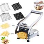 Stainless Steel French Fry Cutter, Vegetable Chip Maker Home Potato Chopper French Fry Cutters, Potato Chipper Fries Slicer, Vegetable Potato