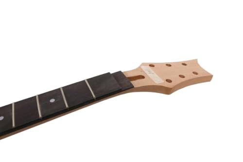 Manche guitare electrique 24 frettes bois acajou touche palissandre bricolage
