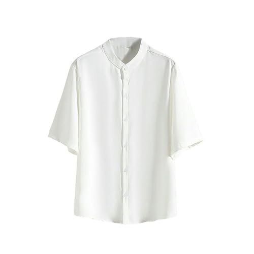 Chemise d'été homme soie glacée style chinois haut de gamme
