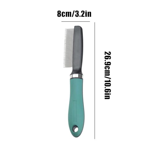 Läusekamm | Hundeläuse aus Edelstahl | Ergonomische Haustierpinsel für Rassen mit langen Haaren zum Entwirren des Badens