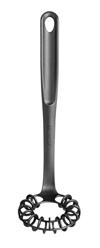 GastroMax - Fouet de cuisine facile d'utilisation et ergonomique - Forme spirale anti-grumeaux - Plastique solide sans BPA qui passe au lave-vaisselle - Gris...