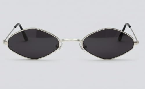 Image of Roshfort Trendy Cat-Eye Sunglasses for Women | Small Metal Frame UV Protection Shades | Lightweight Non-Polarized Stylish Eyewear for Outdoor.