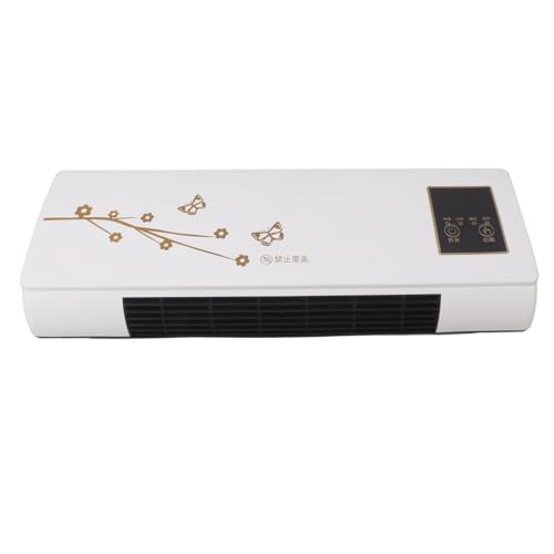 Zerodis Wandmontierter Luftventilator mit Timer-Fernbedienung tragbarer mini elektrischer Kühl- und Heizlüfter für Schlafzimmer Badezimmer