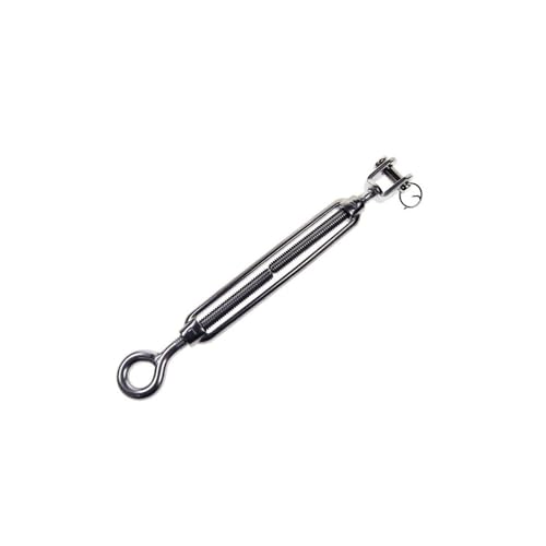 Tensor para cable de acero inoxidable grado marino T316 con quijada 3/8" x 4-7/8", para barco, cubierta y aparejo de cables, 4 piezas miniatura 2