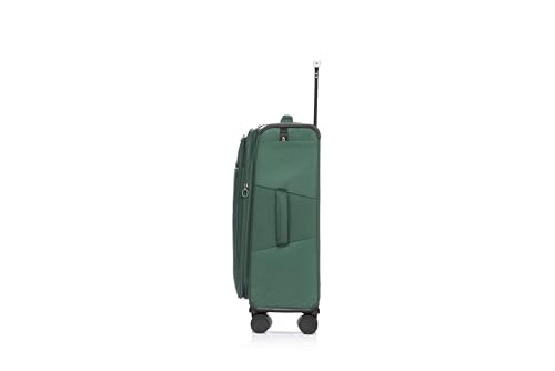 Image of Verage Luxe Toledo Set of 2 (S+M) Softsided Lightweight Spinner Wheels Luggage, Expandable Suitcase with TSA Lock & LED Flashlight, Green (20 /24)