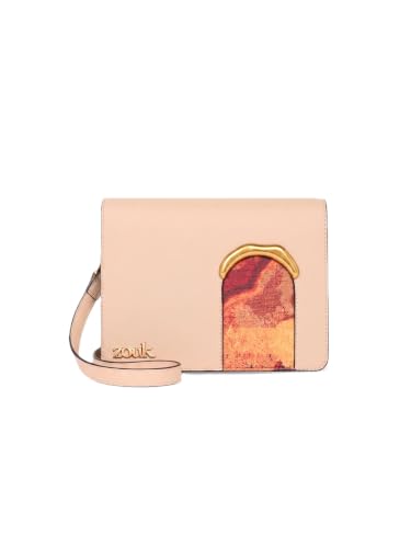 Image of ZOUK Women's Jharokha Vegan Leather Sling Bag | Dual Magnetic Flap | Crossbody Bag | Adjustable Strap