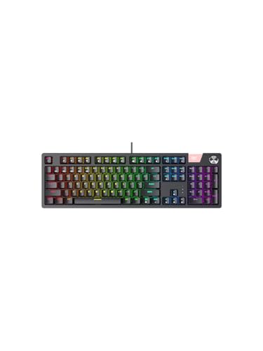 havit Keyboard Rainbow Backlit Wired Gaming Keyboard Mouse Combo, LED 104 Keys USB Ergonomic Wrist Rest Keyboard, 4800 DPI Mouse for PC Gamer (White)