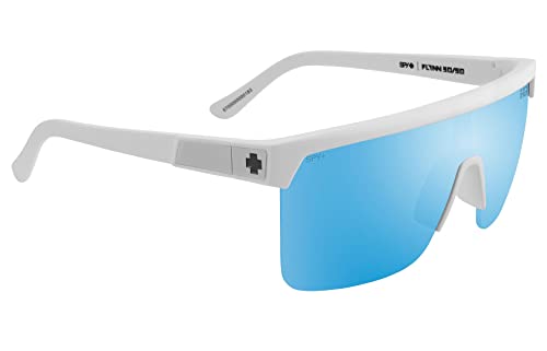 SPY Flynn 5050 Matte White - Happy Boost Polar Ice Blue Mirror3