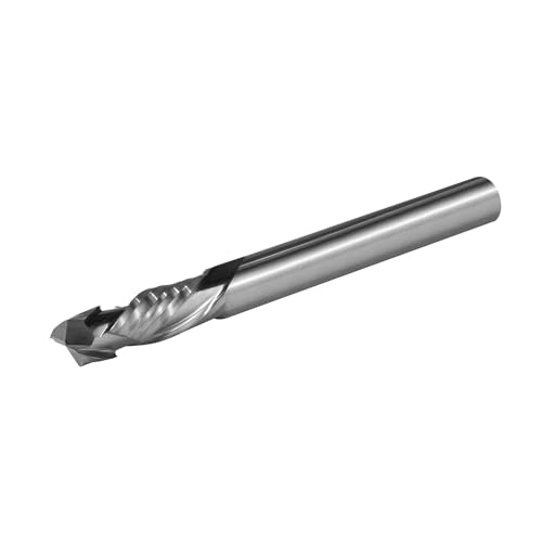 Image of Square End Mill JESTUOUS Carbide 2 Spiral Flute Drill Bits 3 /8 inch Shank Dia.1-1 /4 inch Cut Length for Wood,1 Piece