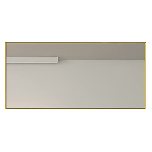 Espejo Baño,Espejo de Ducha,Espejo de Pared,Espejo Rectangular,Espejos Decorativos, (Vertical/Horizontal), Resistente al Agua, Negro/Plateado/Dorado, Para Vestidor y Dormitorio Cover