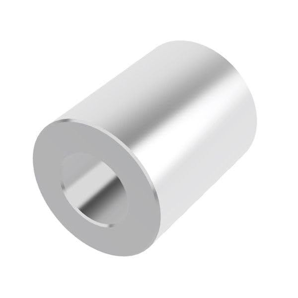 Aluminum Spacer 1/2" OD x 1/4" ID x 5/8" Long-Round Spacer Unthreaded Standoff Bushing Plain Finish, Fits Screws Bolts 1/4" or M6 by Metal Spacers Online (5 Pack)
