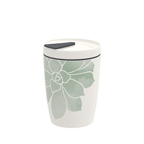 Produktfoto von Villeroy & Boch - Coffee to Go Becher - Sukkulente - Porzellan - weiß/grün - 290 ml
