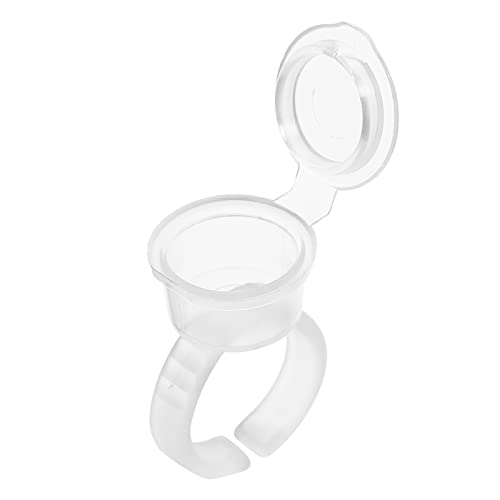 100pcs Ink Rings Cups, Pigment Pigment Container Pigment Ink Cup With Lid Eyebrow Eyelash Extension Nail Art
