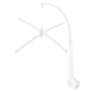 Fehn 249941 Mobiele stangen, houder voor muziekmobiel voor bevestiging aan babybed of kinderbed, zonder speelwerk…