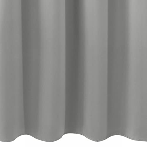 Eurofirany LOGAN Blackout Curtain - 1 Unit Eyelets, Light blocking Room Darkening Bedroom Living Room, W55 x L69, Silver - Image 4