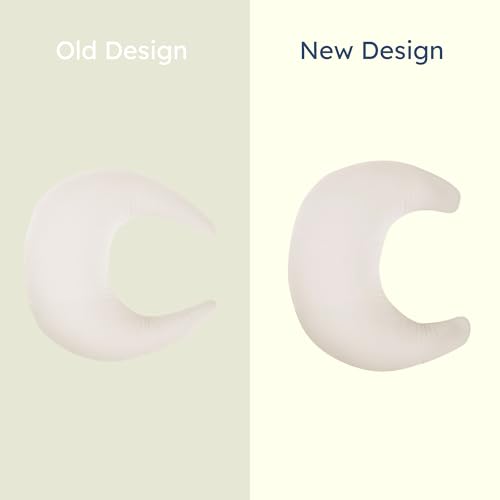 snuggle me Organic Nursing Pillow (New 2025 Design) | Bottle & Breastfeeding Pillow with Organic Cotton Cover & Fiberfill, Machine Washable Feeding Pillow, Newborn Essentials Must Haves (Natural) - v2