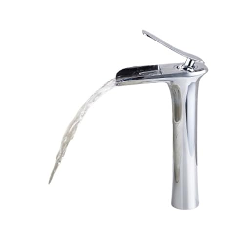 Robinet de lavabo de luxe en laiton massif finition or et chrome
