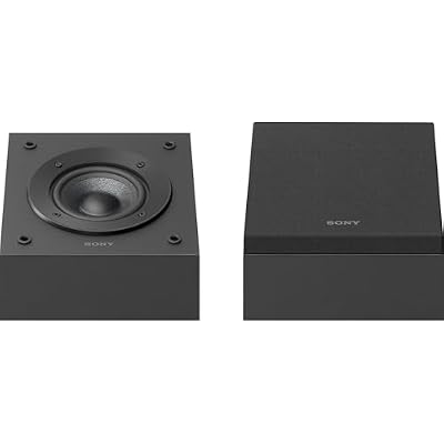 Sony SS-CSEM2 Dolby Atmos Enabled Upfiring Height Speakers, Pair (2025) Bundle with Center Channel Speaker, Bookshelf Speakers (Pair), 100ft Speaker Wire Cable, 5-Pair Banana Plugs and HDMI Cable