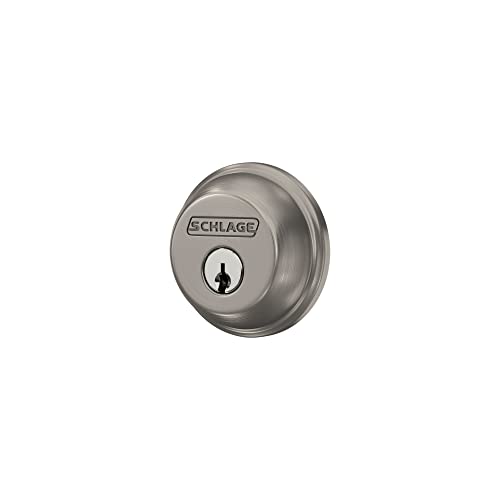 Schlage B60N619 B60 N 619 Deadbolt, Keyed 1 Side, Highest Residential Security, Satin Nickel thumb #4