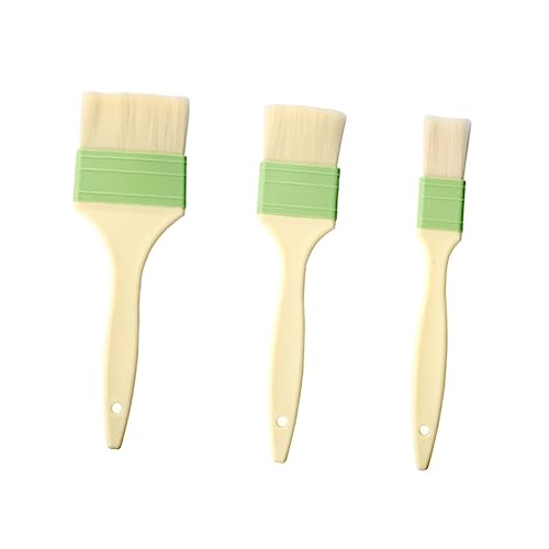 LALADEFIEE 3pcs Plastic Basting Brushes for Cooking Baking and Bbq Versatile Oil Spreading Brushes Small Medium Large Mixed Colors for Sauces and Marinades