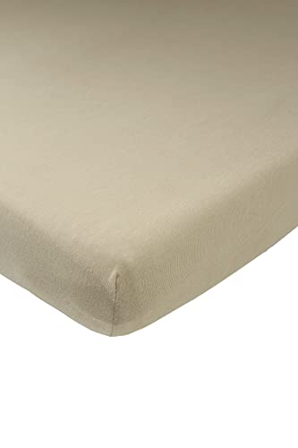 Sábana Bajera Meyco Baby Uni para el colecho (sábana Jersey Suave, Ajuste Gracias a la Banda elástica en Todo el Contorno, Transpirable, Dimensiones: 50 x 90cm), Topo