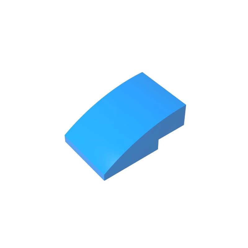 24309 Arched Brick Slope Curved 3x2 No Studs 50 Pieces GDS-1123 Compatible with Lego Building Blocks Color:Dark Azure — image 1