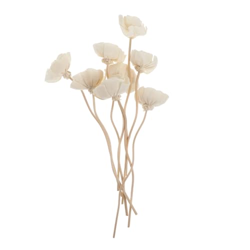 DECHOUS Set 8 piezas diffusers de varillas de rattan blanco miniatura 6