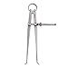 Starrett Inside Yankee Spring-Type Calipers with High Grade and Well-Finished Steel - 4-inch Size and Capacity, Flat Leg, Solid Nut - 73A-4