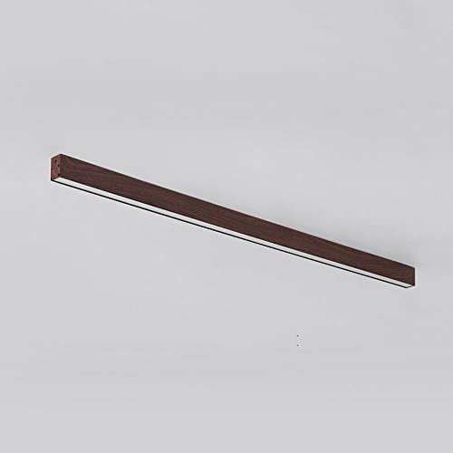 Plafonnier LED à encastrer linéaire bois longue bande variable 60cm
