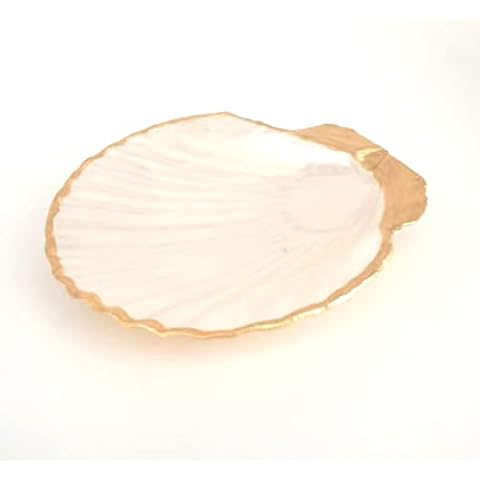 LFaize Scallop shell ring dish,Bridal Shower Favors, Thoughtful Wedding Gift, Small Trinket Dish, Beach Themed, Bridal Hostess Gift… Cover