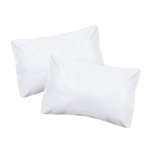 Moon Classic - 2er Pack Hotelkissenbezug Linon aus 100% Baumwolle - 140g/m² - Kissenbezug ca. 80x80 cm - mit Hotelverschluss - 95° (weiß)
