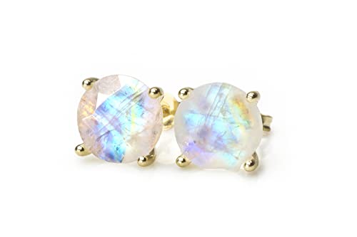 Boucles d'oreilles de naissance juin en pierre de lune véritable pour femme