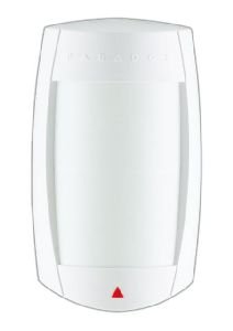 Paradox DG75 - Detector de PIR con doble óptica (2 sensores de doble elemento contrapuestos), ángulo de 90°, alcance de 11 x 11 m,inmunidad ante los animales domésticos