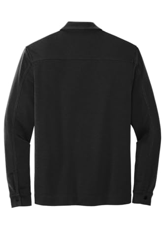 Unisex Double-Knit Snap Front Jacket | Button Up Shacket for Men & Women, Collared Overshirt for Casual Wear3