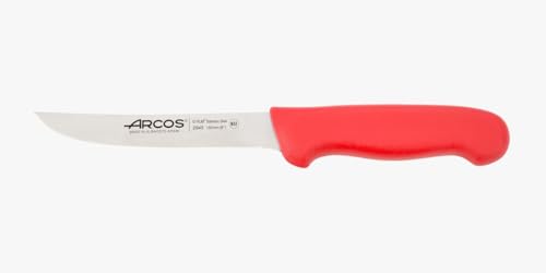 Arcos Couteau Désosseur Lame Acier Inoxydable Nitrum 160 mm. Couteau de Boucher Professionnel. Manche Ergonomique Polypropylène. Série 2900. Rouge