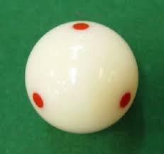 Laxmi Ganesh Billiard Snooker, Pool & Billiard Dotted Cue Ball Small for Indian Tables - 1 Piece