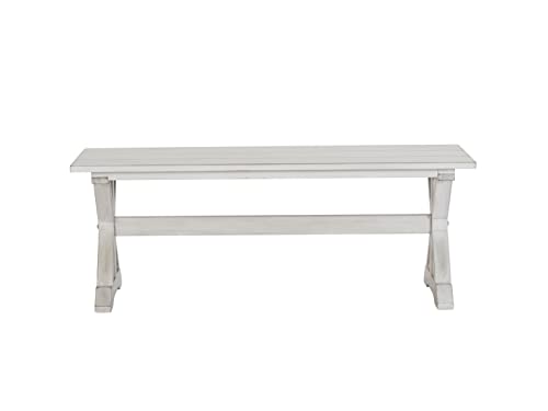 Boraam Jamestown Backless Dining Room Bench, Antique White