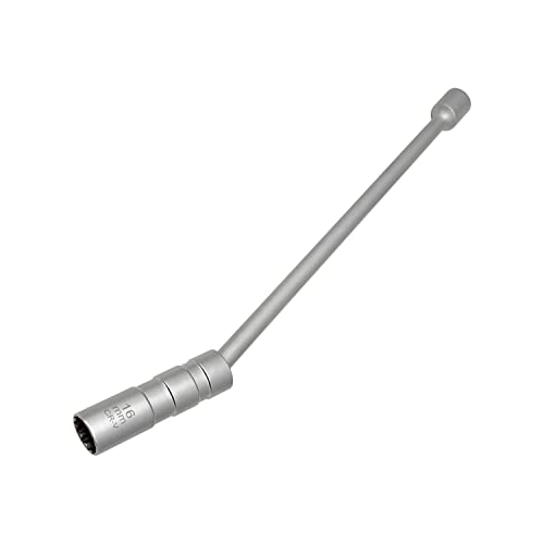 ZKTOOL 14mm / 16mm アップグレード版 エクステンションロッド付きスパークプラグレンチセット 磁気ユニバーサルジョイント スパークプラグソケットセット 差込角3/8インチ 9.5mm 12コーナー薄壁 (16mm)のサムネイル