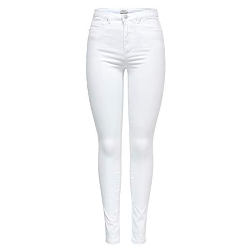 ONLY Damen Onlroyal Hw Sk White Noos Jeans, White, M 32L EU