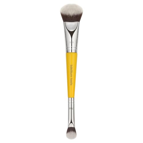 Bdellium Tools Professional Makeup Brush - Studio Series 969 Double-ended BDHD Phase II/Phase III - With All-Vegan Synthetic Fibers, For Versatile Application and Blending (Yellow, 1pc)