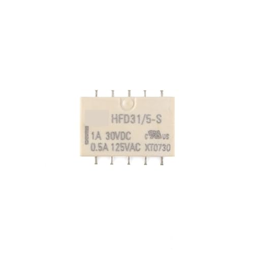 Relé de señal HFD31 5V con alta sensibilidad SMD 8 pines conmutación precisa pack de 5