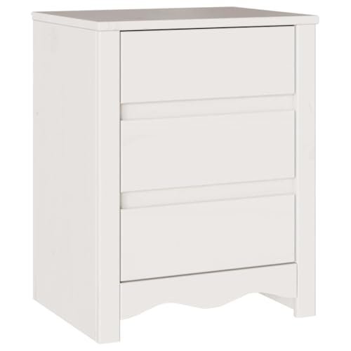 Petite table basse de salon moderne Drammen en bois blanc de pin